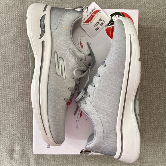 Skechers GOwalk Arch Fit - Moon Shadows Walking Sneakers Gray (Women) - Picture 8 of 12